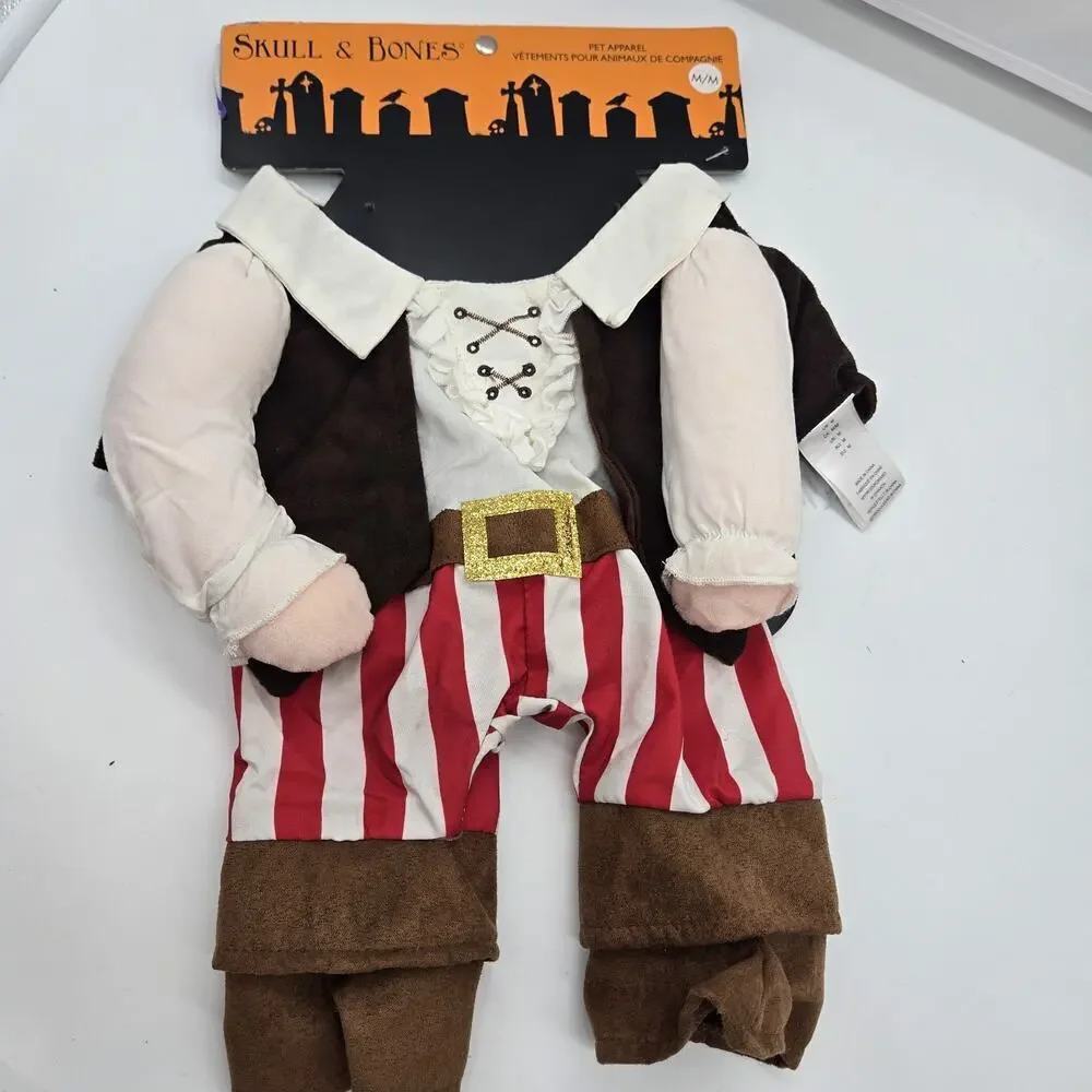 Pirate Captain Pet Costume Outfit MEDIUM Dog Beagle Corgi NEW
